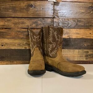 New Never Worn Ariat 12D Steel Toe Sierra Brown Square Toe Work Boots